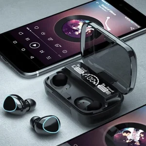 M10 Wireless Earbuds with Charging Case Black