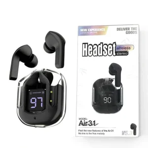 Wireless Air31 Earbuds with Bass & Digital Display